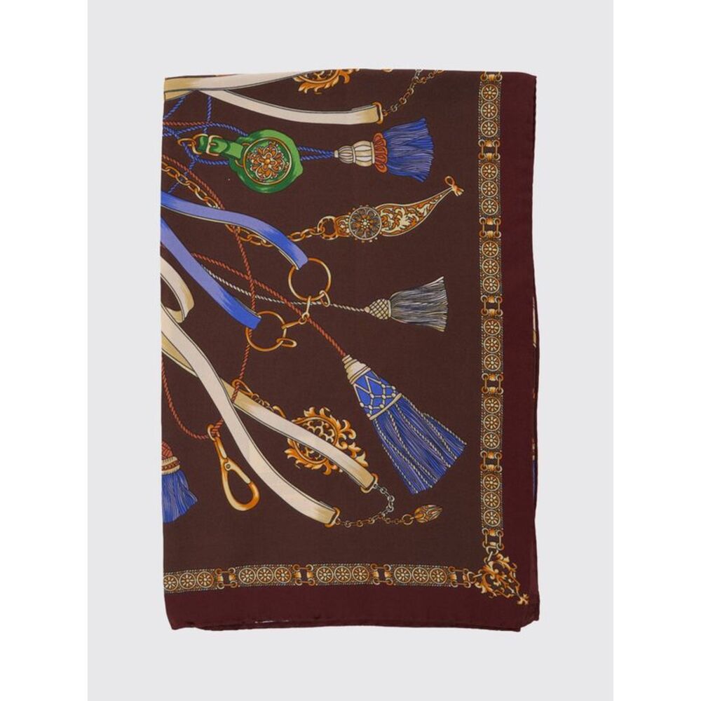 Etro Women Etro Square Pure Silk Scarf With Ethnic-Style Graphic Print